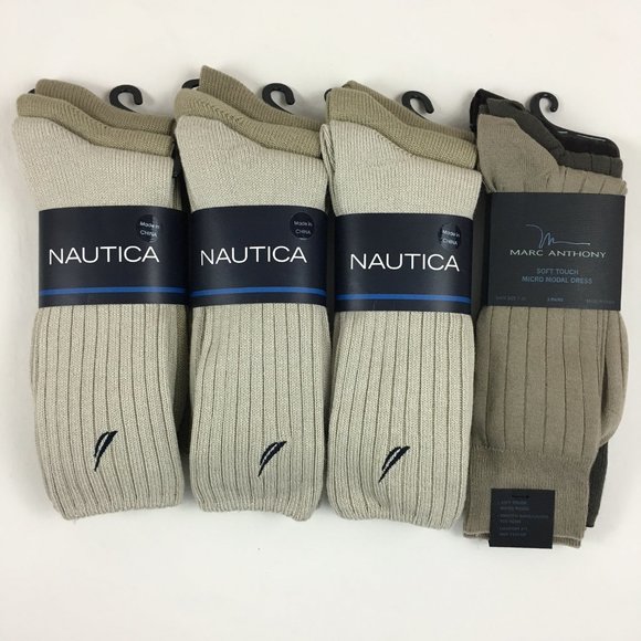 Men's Dress Socks 12 Pair Nautica & Marc Anthony - Picture 1 of 4